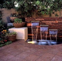Lighted water feature 